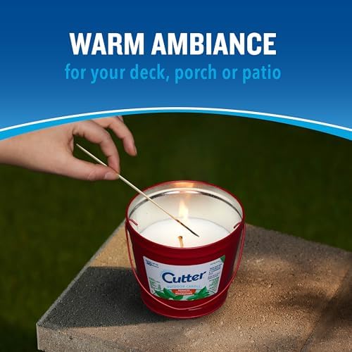 Cutter Candle Outdoor Citronella Mint Oils mosquitoes repel 17 oz jar