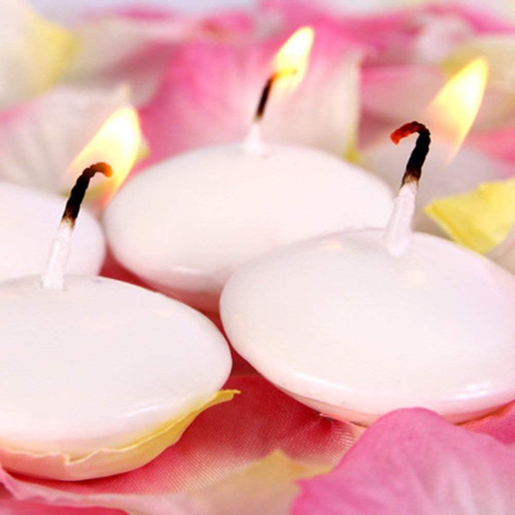 Adorn Your Space with 12pcs White Floating Candles