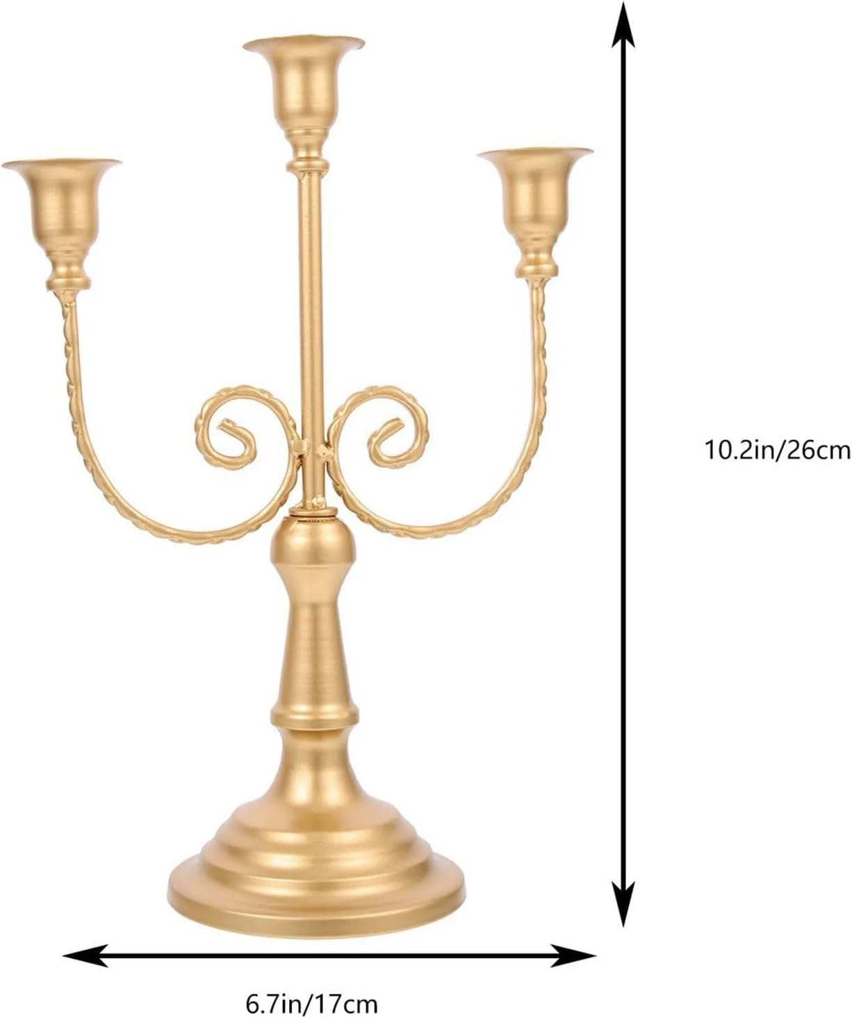 Art 3-Arm Candelabra Santas