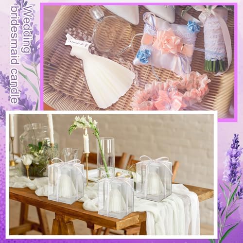 MTLEE 6-Pack Bridesmaid Wedding Dress Candles