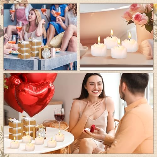 50 Sets Wedding Rose Candles Favor for Gifting