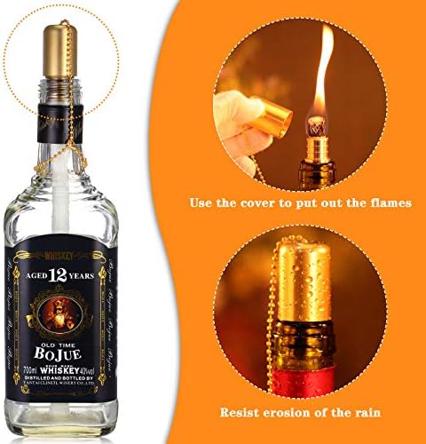 Nuanchu 8-Piece Wine Bottle Torch Lamp Kit for Home Kitchen