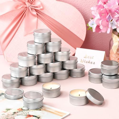 24 Pcs DIY Baby Shower Candle Tins with Lids