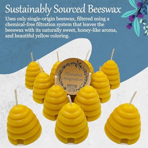 Pure Beeswax Beehive Candle Set - Pack of 4