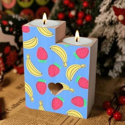 Summer Fruits Candle Holder with Heart Design