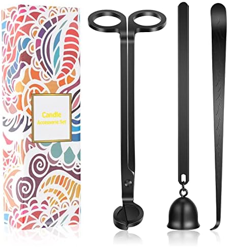 Saiveina 3 in 1 Candle Accessory Set Black