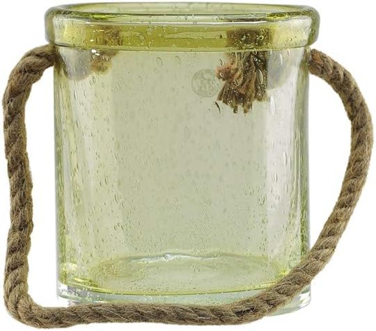 Northlight 65 Inch Lemonade Yellow Hand Blown Hurricane Candle Holder