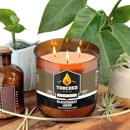 Torched Beer Scented Candles - Blackforest Lager Scent 28 oz