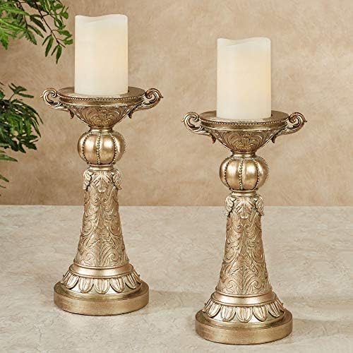 Myrian Candleholder Set - Satin Gold Pair
