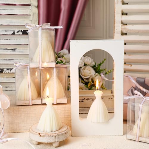 MTLEE 6-Pack Bridesmaid Wedding Dress Candles