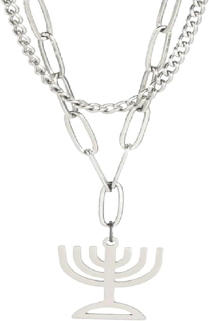 Hanukkah Mens Pendant Necklace Trendy