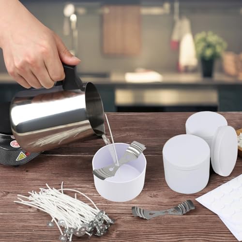 BBAXI 24-Piece Matte White Candle Tin for DIY Storage Travel