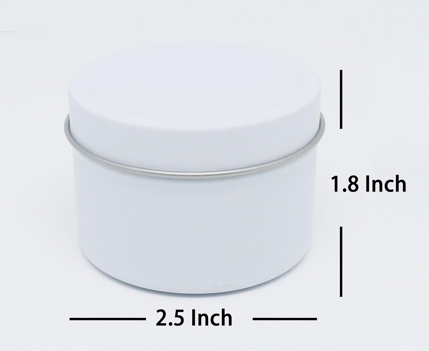 Aroparc White Candle Tins 4oz Bulk Candle Containers - 24 Travel Tins