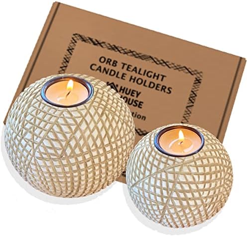 Elegant Orb Candle Holder Set 2-Pack
