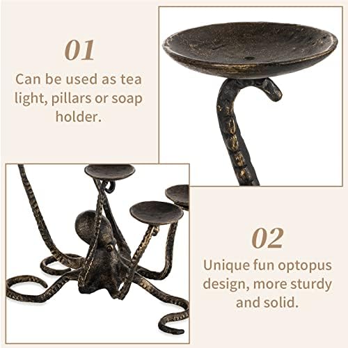 eye-catching Octopus Candle Holder for Halloween Table Centerpiece