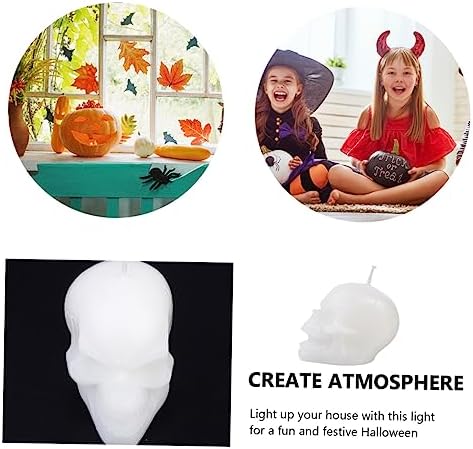 Halloween 2 Piece Skull Candle Holder for Food