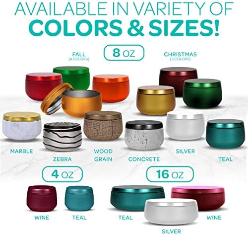 Pack of 24 Reusable Candle Jars with Lids