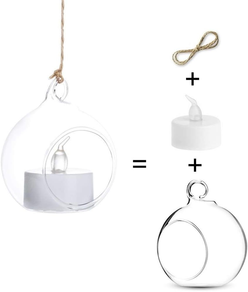 Hanging Glass Globes for Tea Light Holders