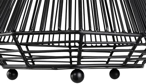 Northlight Medium Iron Geometric Hurricane Candle Lantern 825 Black