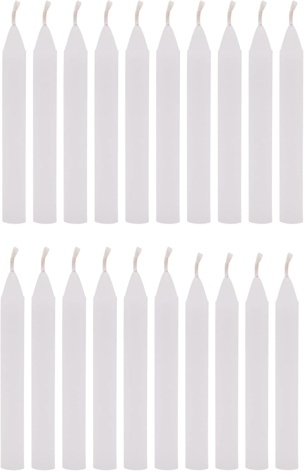 20 Pack White Candles for Prayer Decor