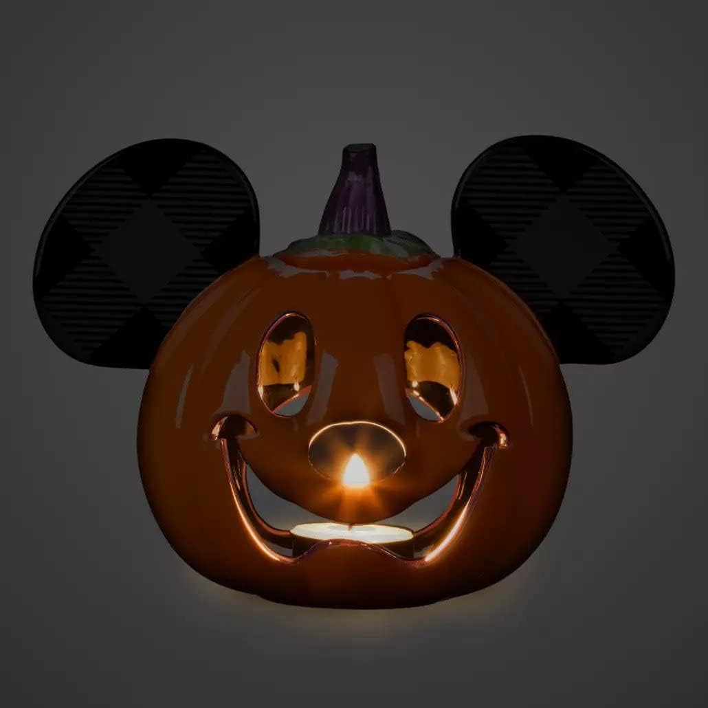 Cozy Disney Halloween Jack O Lantern Votive Candle Holder - Mickey Mouse