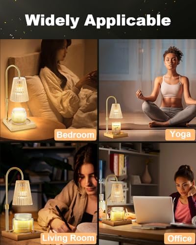SooFoo Candle Warmer Lamp with Timer and Dimmer