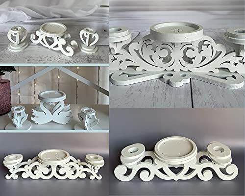 Unity Candle Holder Set with Heart 1