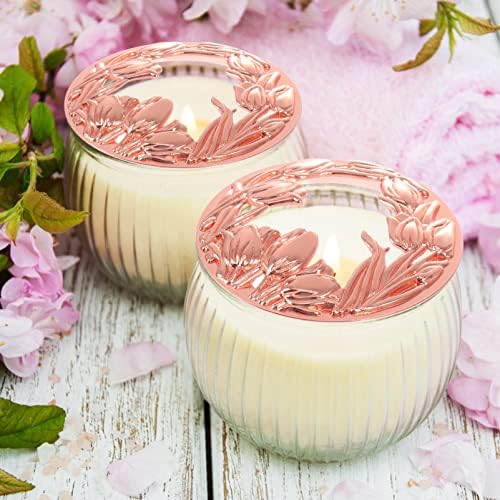 VOSAREA Windproof Durable Rose Gold Metal Candle Shade
