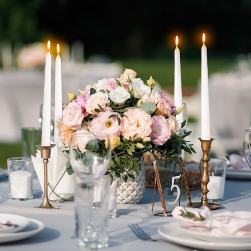 Tstag 10x White Taper Candles