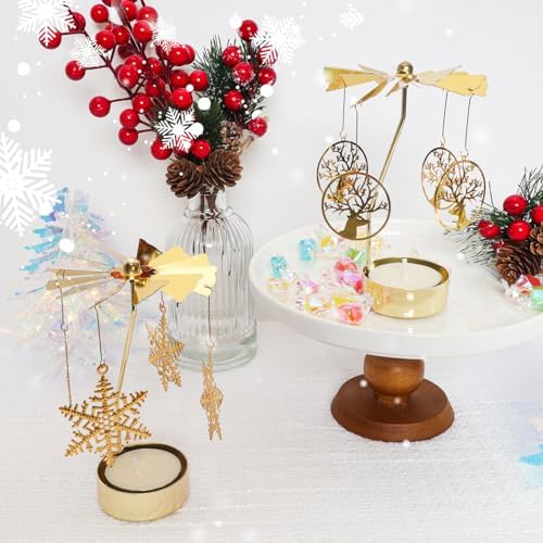 Christmas Candle Holder Set Gold