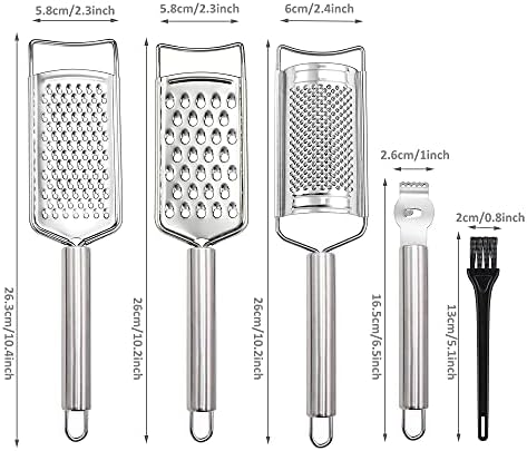 Stainless Steel Cheese Grater Set Set of 5 Kitchen Gadget Calls