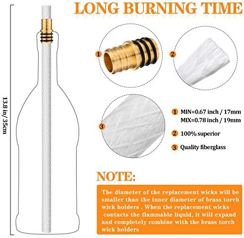 Nuanchu 8-Piece Wine Bottle Torch Lamp Kit for Home Kitchen