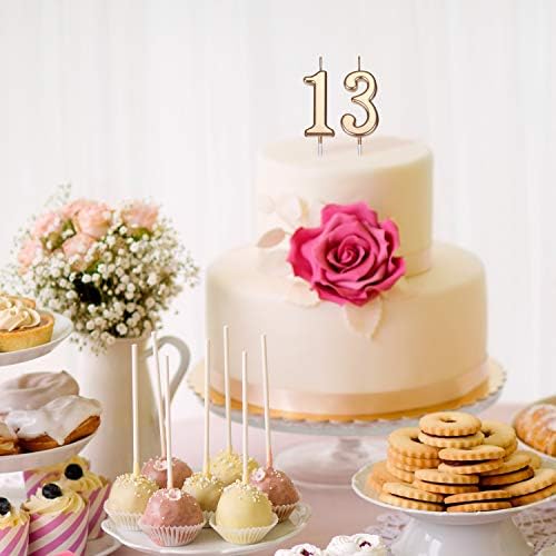 13th Birthday Candles - Elegant 354 Cake Topper for Parties