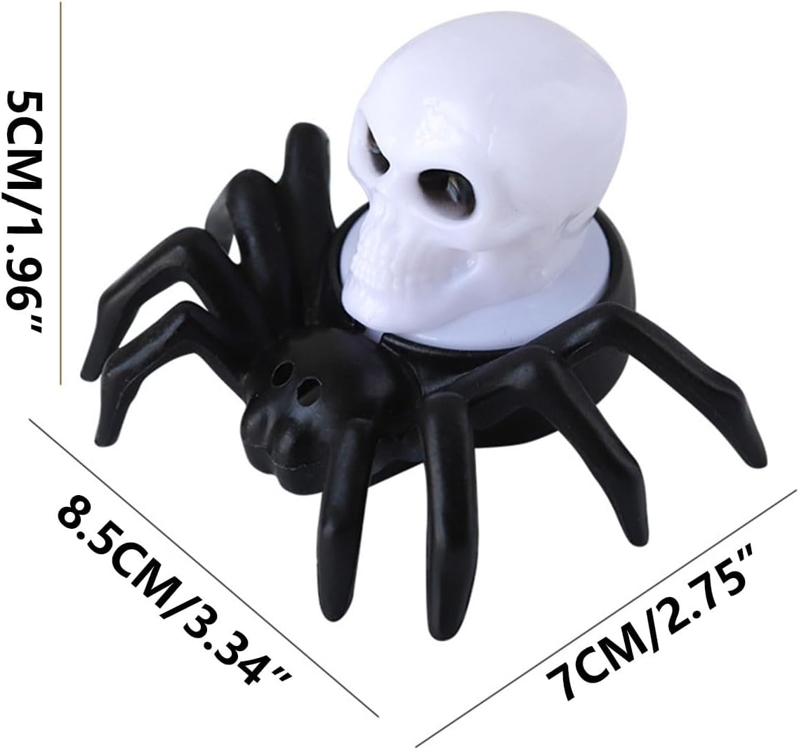Arachnid Skeleton LED Candle for Halloween