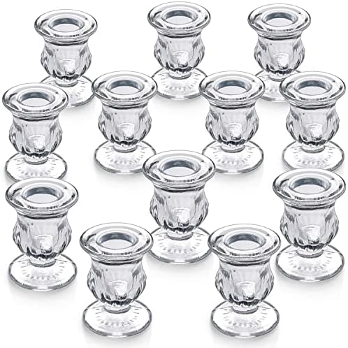 Letine 12-Piece Taper Candle Holder Set