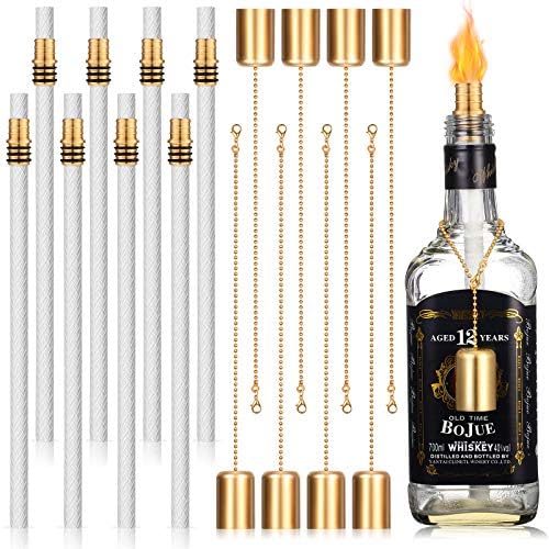 Nuanchu 8-Piece Wine Bottle Torch Lamp Kit for Home Kitchen