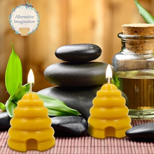 Pure Beeswax Beehive Candle Set - Pack of 4