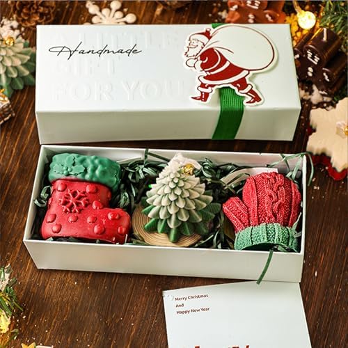 3-Piece Christmas Candle Set for Home or Gift