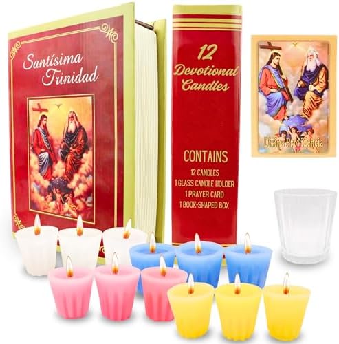 12 Pack Devotional Candles for Catholic Studies - Prayer Box Included