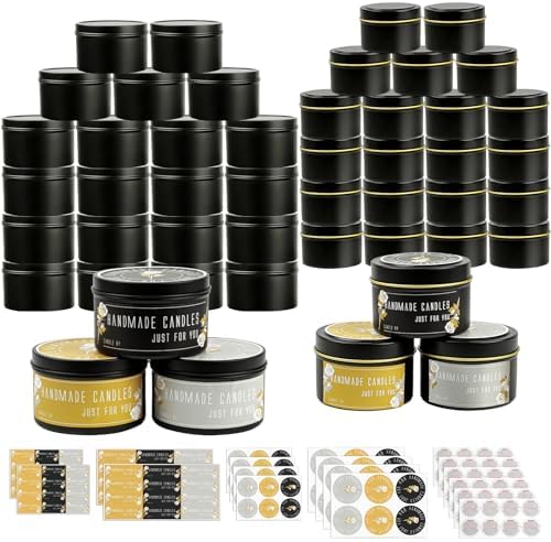 CONNOO 48-Piece Candle Tins Set