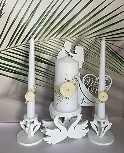 Elegant Unity Candle Holder Set for Weddings Ceremsemblies Special Occasions