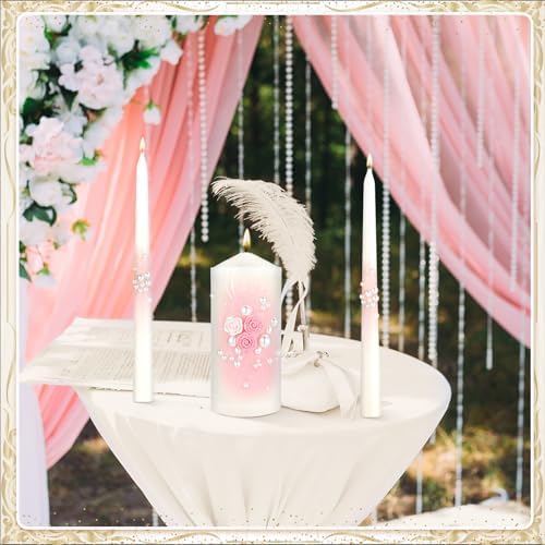 Glowing Sequoia Wedding Unity Candles Set
