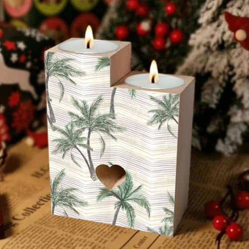 Tropical Background Candle Holders