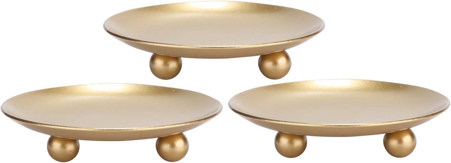 Sturdy Iron Candle Holder Set for Gold Layered Design