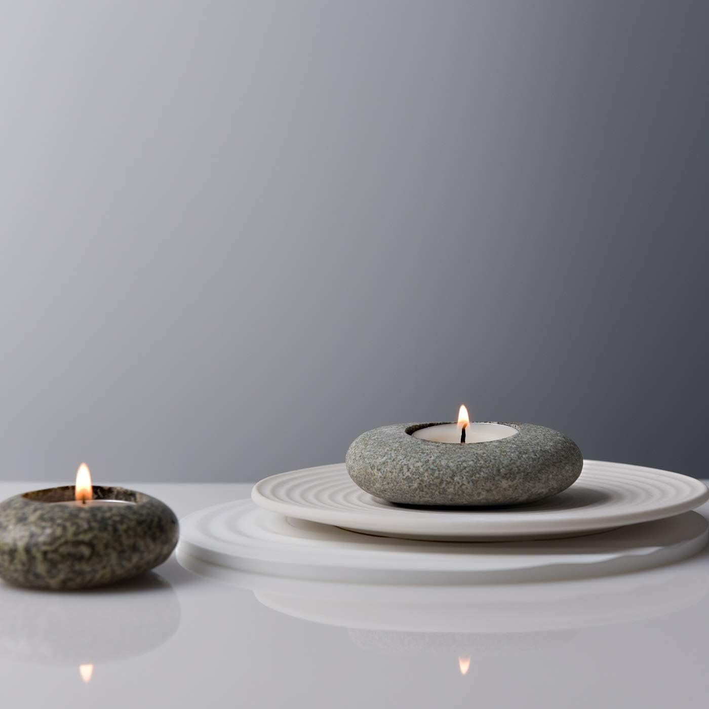 Elegant Handmade Pebble Tea Light Candle Holder