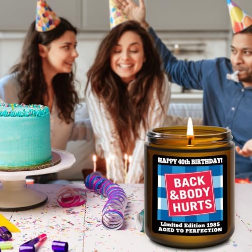 40th Birthday Candle for Women Men