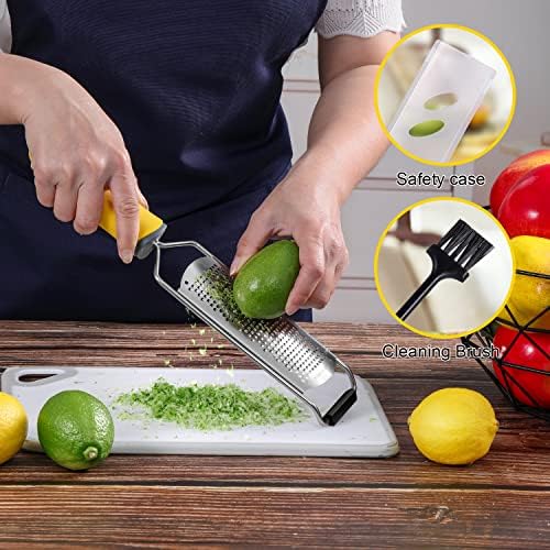 Get Fresh Flavor Zester Grater Compact Tool for Citrus Zesting Cheesering