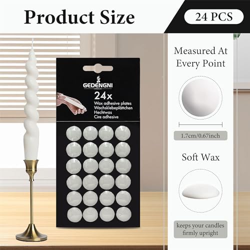 White Taper Candle Wax Dots