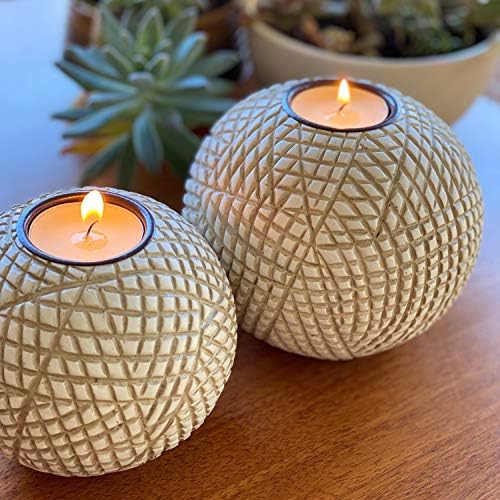 Elegant Orb Candle Holder Set 2-Pack