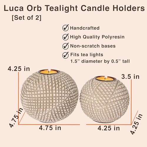 Elegant Orb Candle Holder Set 2-Pack